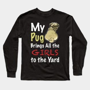 Pug butt girls Long Sleeve T-Shirt